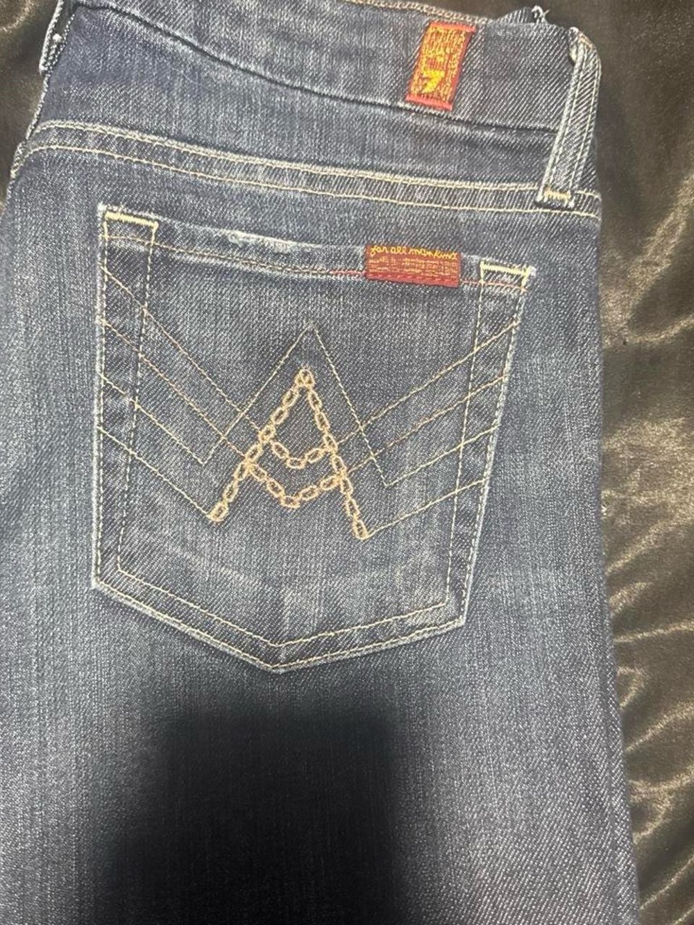 7 for all Mankind Women's Dark Wash Bootcut Jeans - Navy Blue